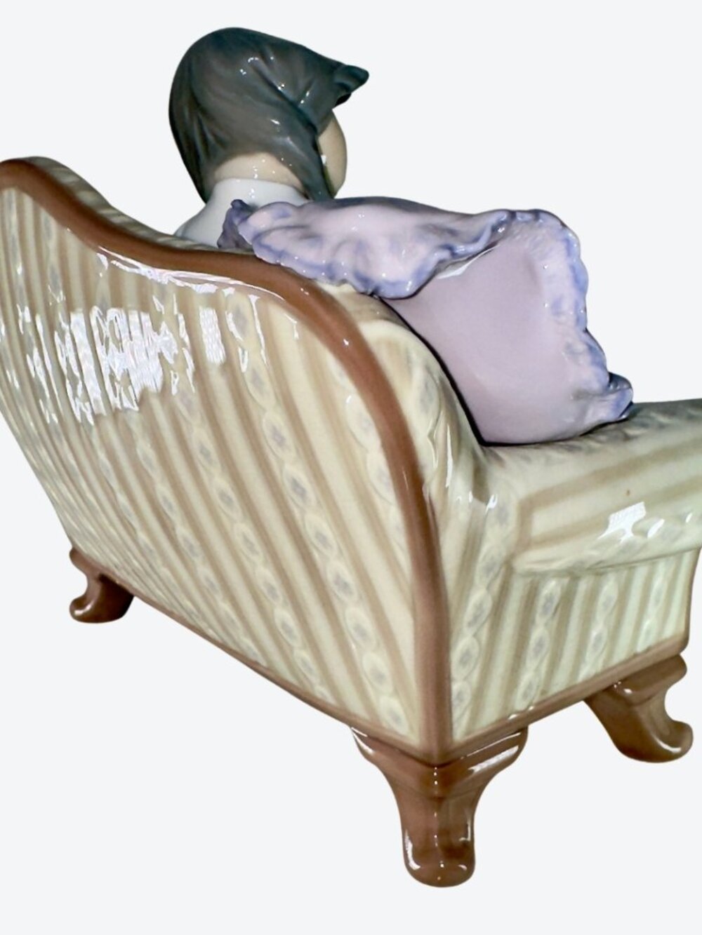 LLADRÓ 05735 Lectura Infantil Big Sister Children Reading Sofa Figurine - Picture 8 of 16